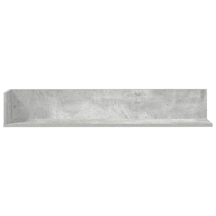 Wandschappen 2 st 100x16,5x16,5 cm spaanplaat betongrijs