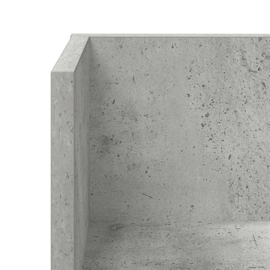 Wandschappen 2 st 100x16,5x16,5 cm spaanplaat betongrijs