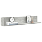 Wall shelves 2 pcs 100x16.5x16.5 cm chipboard concrete grey