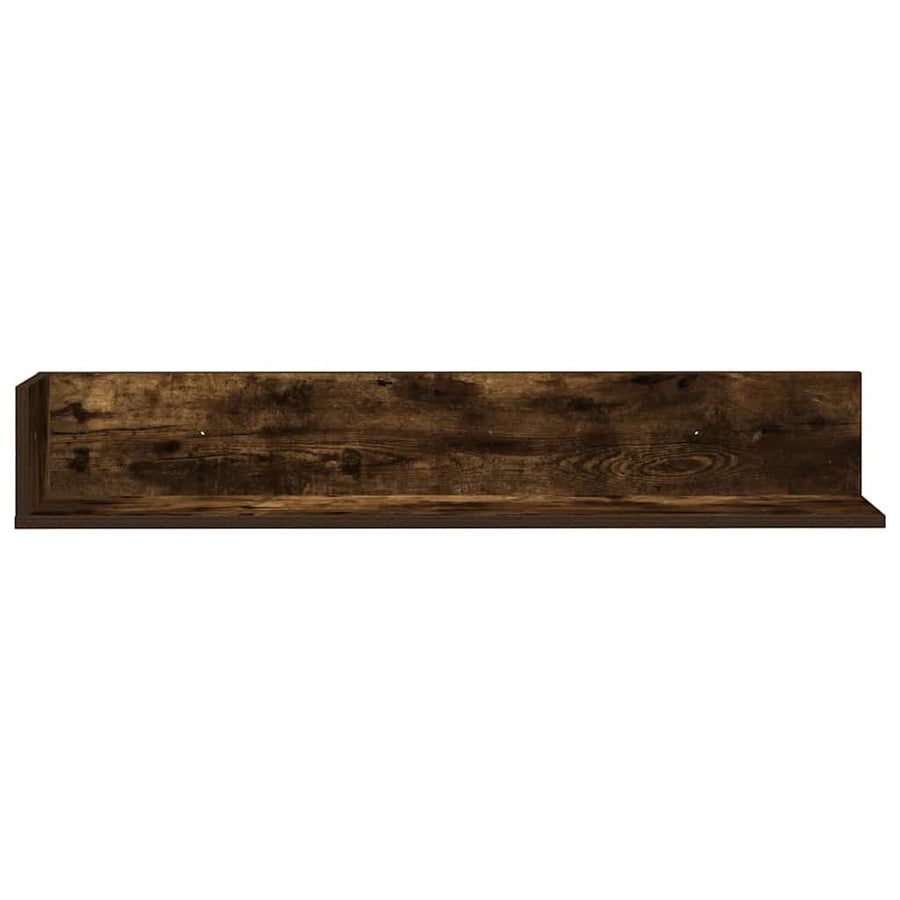Wandschappen 2 st 100x16,5x16,5 cm bewerkt hout gerookt eiken