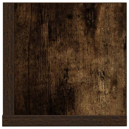 Wandschappen 2 st 100x16,5x16,5 cm bewerkt hout gerookt eiken