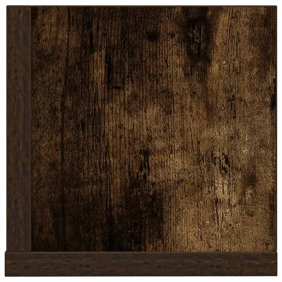 Wandschappen 2 st 100x16,5x16,5 cm bewerkt hout gerookt eiken