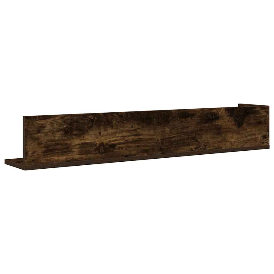 Wandschappen 2 st 100x16,5x16,5 cm bewerkt hout gerookt eiken