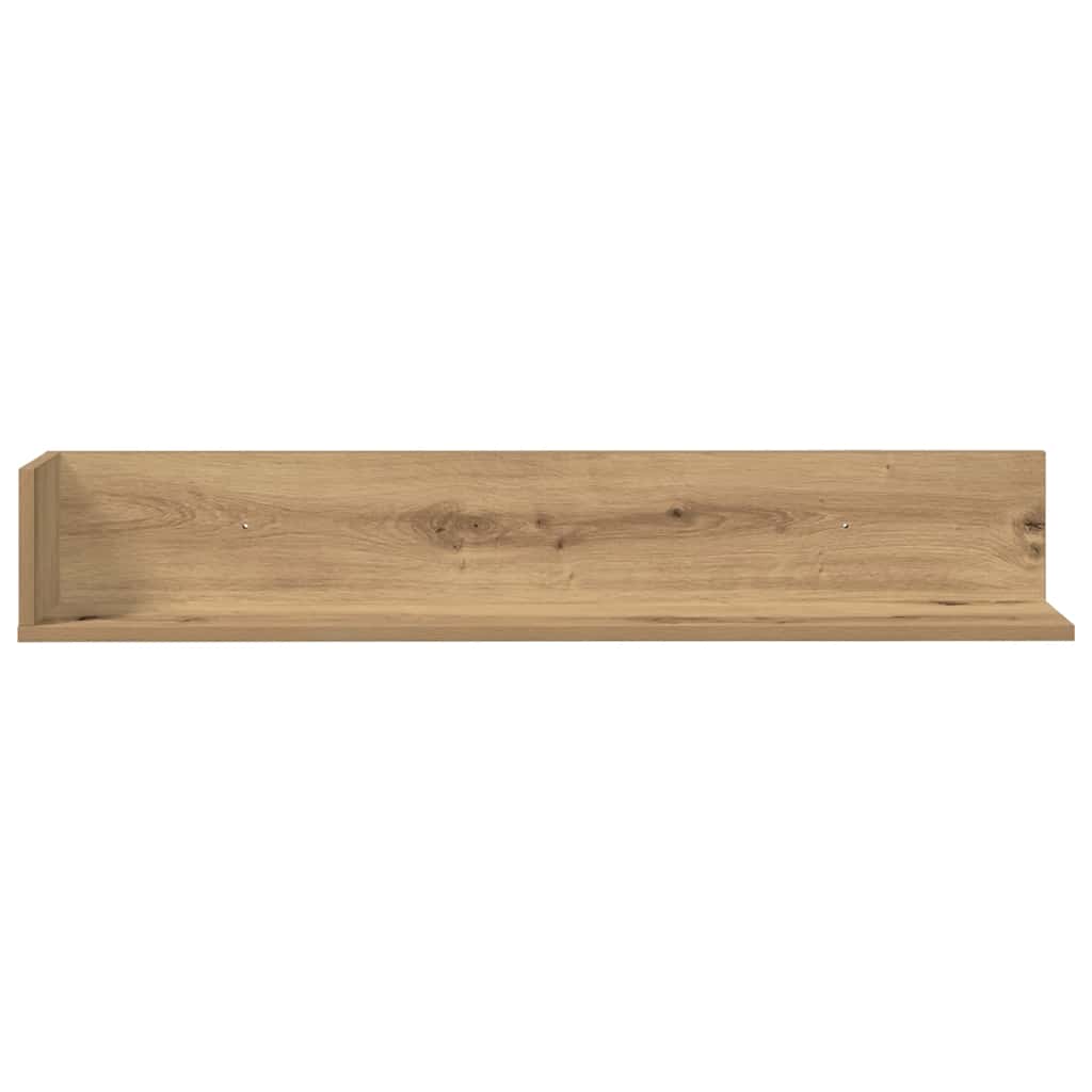 Wandschappen 2 st 100x16,5x16,5cm bewerkt hout artisanaal eiken