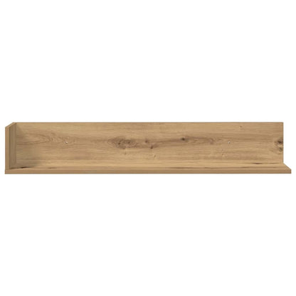 Wandschappen 2 st 100x16,5x16,5cm bewerkt hout artisanaal eiken