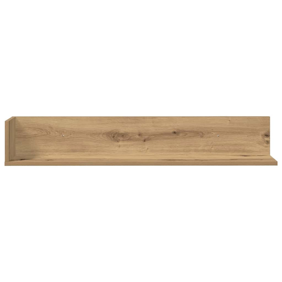 Wandschappen 2 st 100x16,5x16,5cm bewerkt hout artisanaal eiken