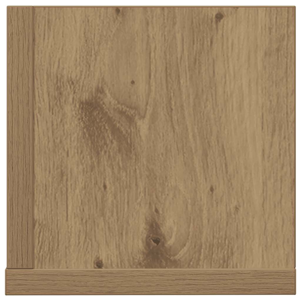 Wandschappen 2 st 100x16,5x16,5cm bewerkt hout artisanaal eiken