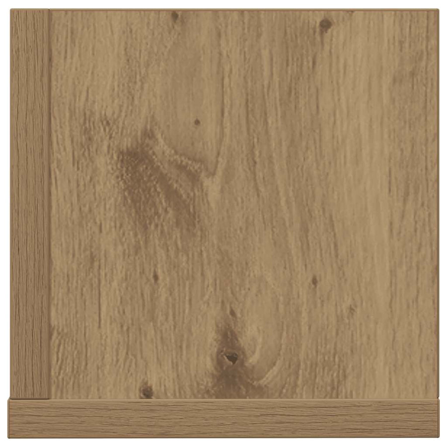 Wandschappen 2 st 100x16,5x16,5cm bewerkt hout artisanaal eiken
