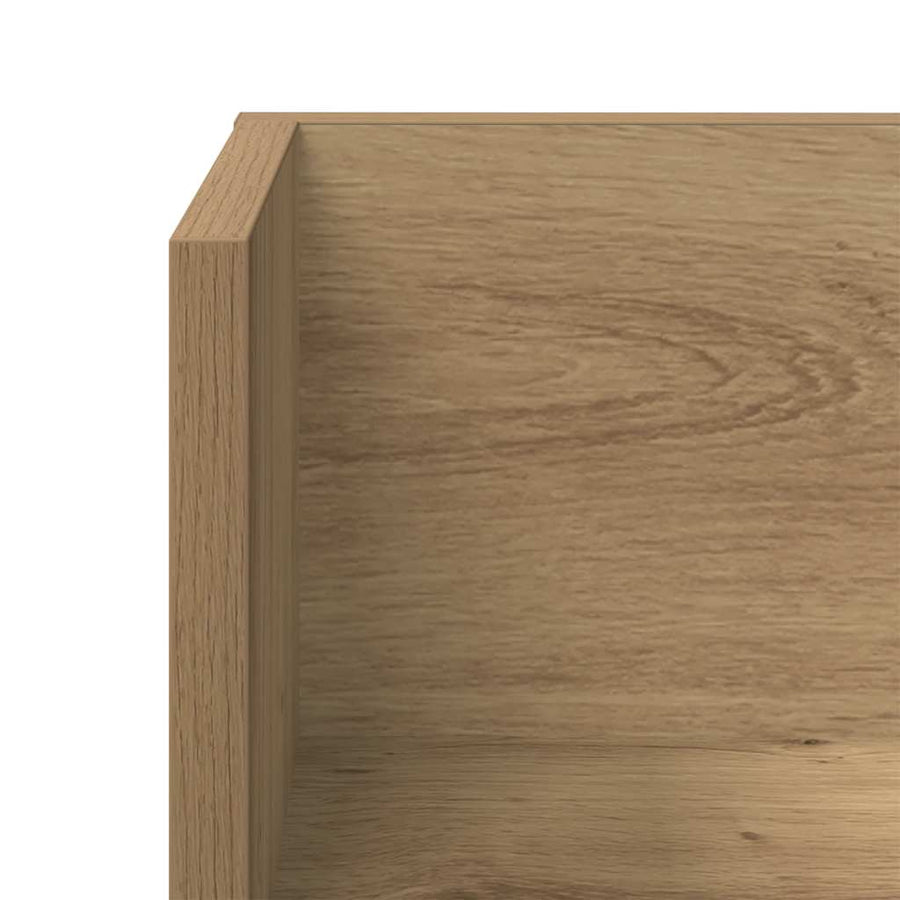 Wandschappen 2 st 100x16,5x16,5cm bewerkt hout artisanaal eiken