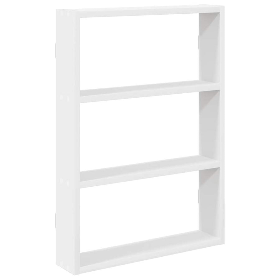 Wandschap 43x9x60 cm bewerkt hout wit