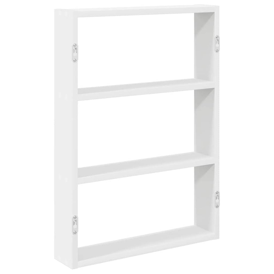Wandschap 43x9x60 cm bewerkt hout wit