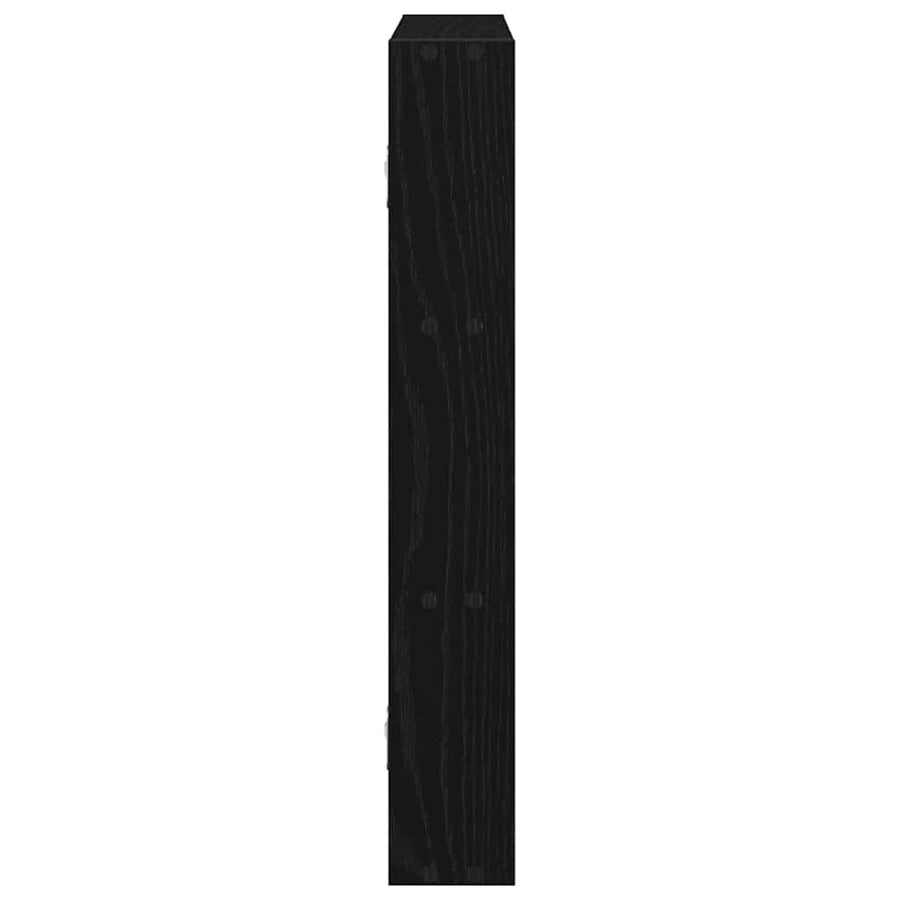 Wandschap 43x9x60 cm bewerkt hout zwart