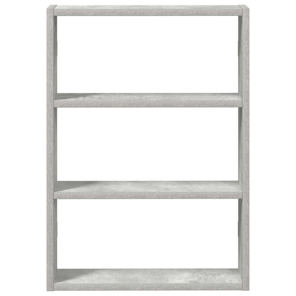 Wandschap 43x9x60 cm bewerkt hout betongrijs