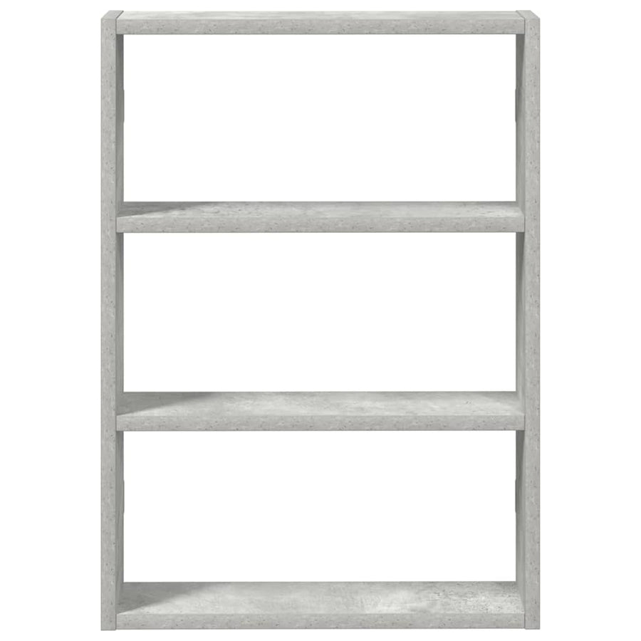 Wandschap 43x9x60 cm bewerkt hout betongrijs