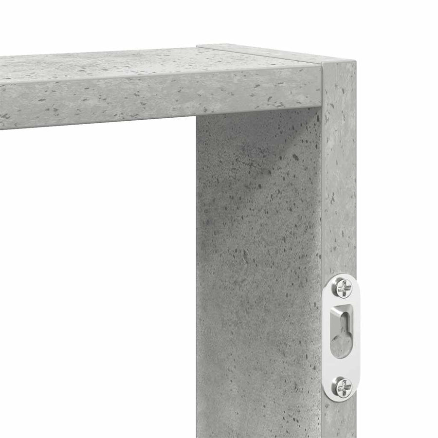 Wandschap 43x9x60 cm bewerkt hout betongrijs
