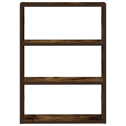 Wandschap 43x9x60 cm bewerkt hout gerookt eikenkleurig