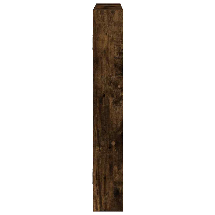 Wandschap 43x9x60 cm bewerkt hout gerookt eikenkleurig