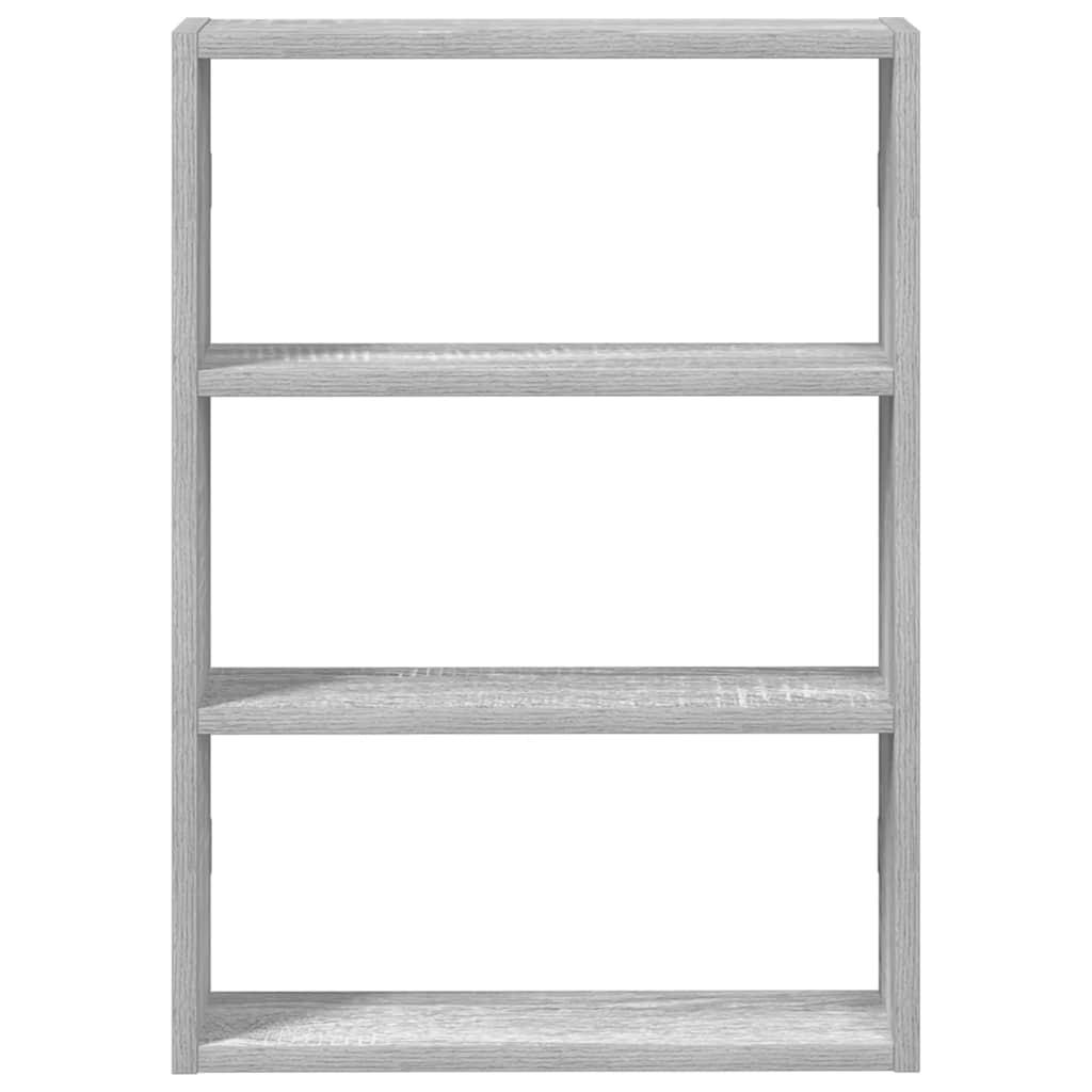 Wandschap 43x9x60 cm bewerkt hout grijs sonoma eikenkleurig