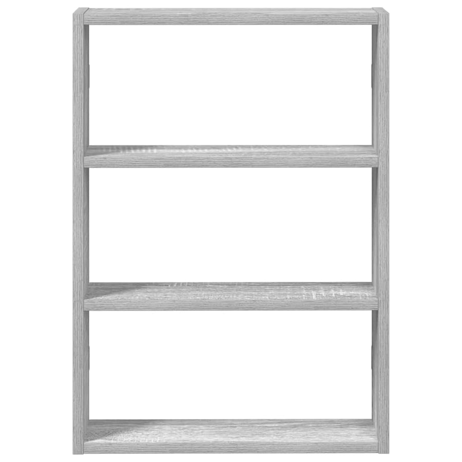 Wandschap 43x9x60 cm bewerkt hout grijs sonoma eikenkleurig