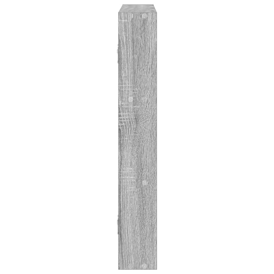 Wandschap 43x9x60 cm bewerkt hout grijs sonoma eikenkleurig