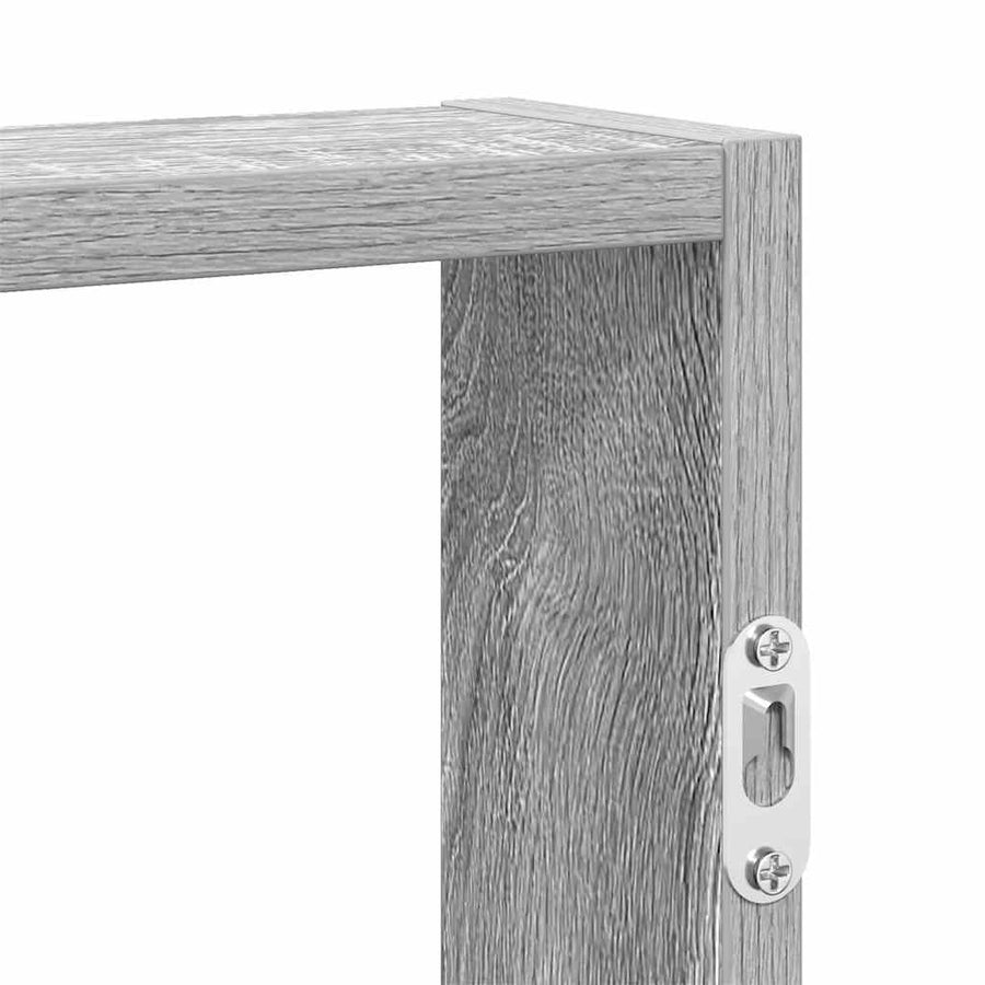 Wandschap 43x9x60 cm bewerkt hout grijs sonoma eikenkleurig