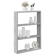 Wandschap 43x9x60 cm bewerkt hout grijs