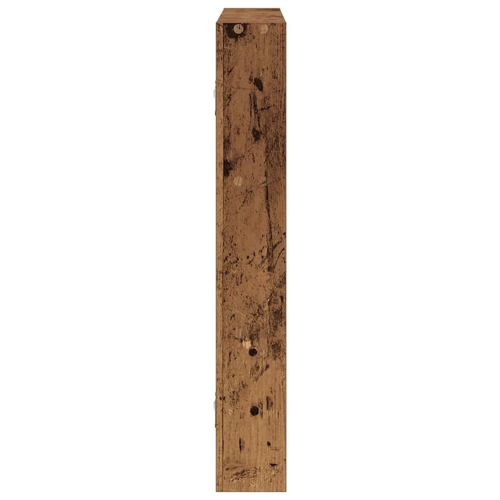 Wandschap 43x9x60 cm bewerkt hout oud houtkleurig