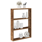 Wandschap 43x9x60 cm bewerkt hout oud houtkleurig