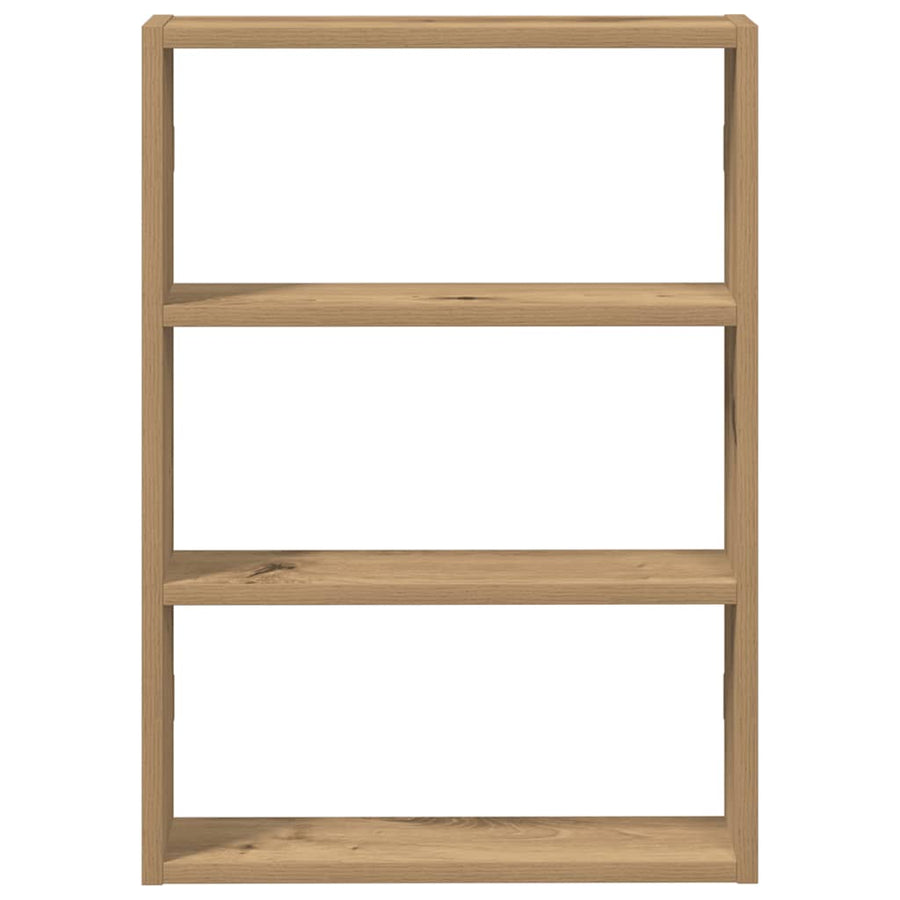 Wandschap 43X9X60 Cm Bewerkt Hout artisanaal eikenkleurig