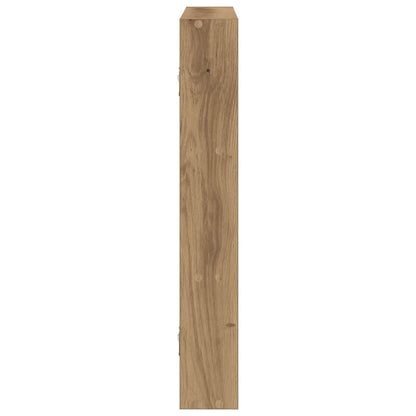 Wandschap 43X9X60 Cm Bewerkt Hout artisanaal eikenkleurig