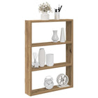 Wall shelf 43x9x60 cm crafted wood artisan oak colored