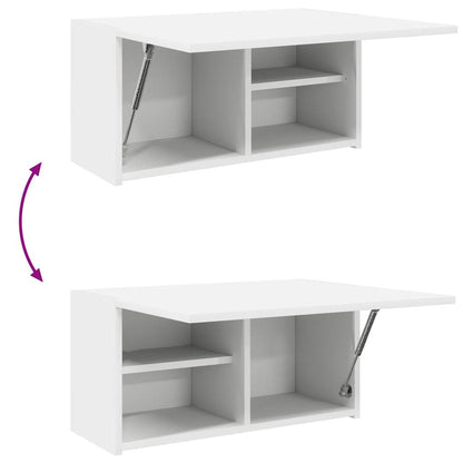 Badkamerwandkast 60x25x30 cm bewerkt hout wit