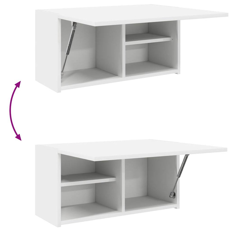 Badkamerwandkast 60x25x30 cm bewerkt hout wit
