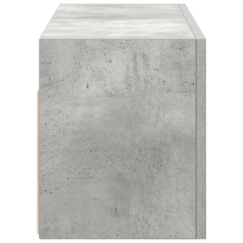 Badkamerwandkast 60x25x30 cm bewerkt hout betongrijs