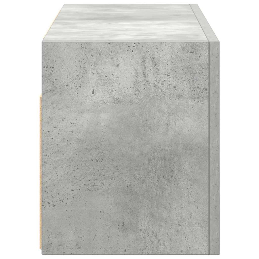 Badkamerwandkast 60x25x30 cm bewerkt hout betongrijs