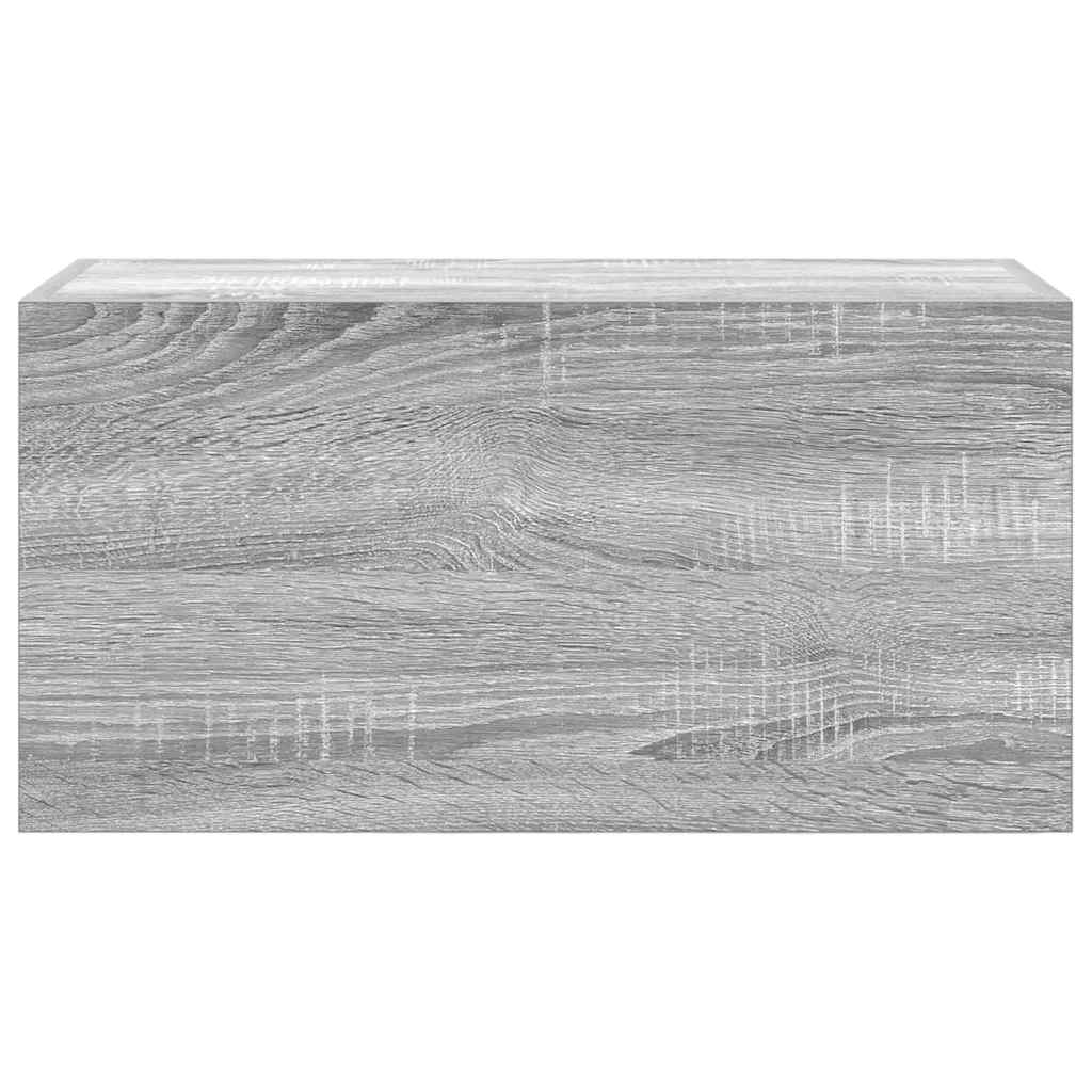 Badkamerwandkast 60x25x30 cm bewerkt hout grijs sonoma eiken