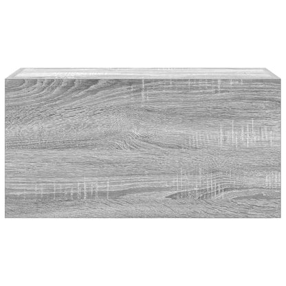Badkamerwandkast 60x25x30 cm bewerkt hout grijs sonoma eiken