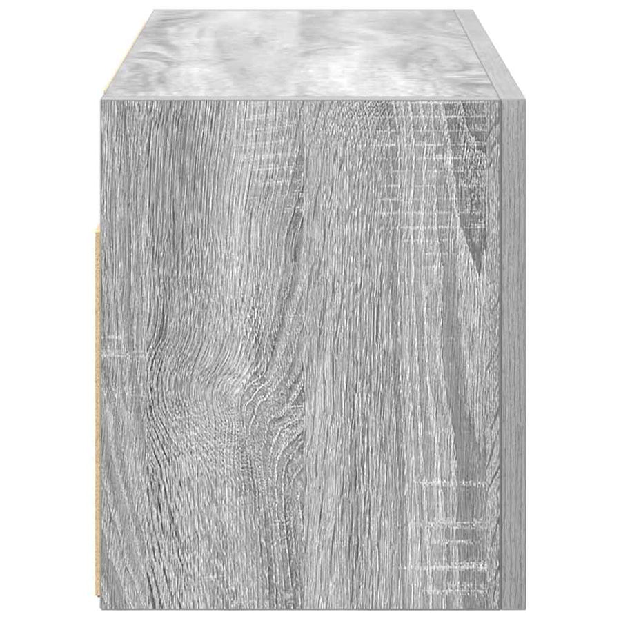 Badkamerwandkast 60x25x30 cm bewerkt hout grijs sonoma eiken