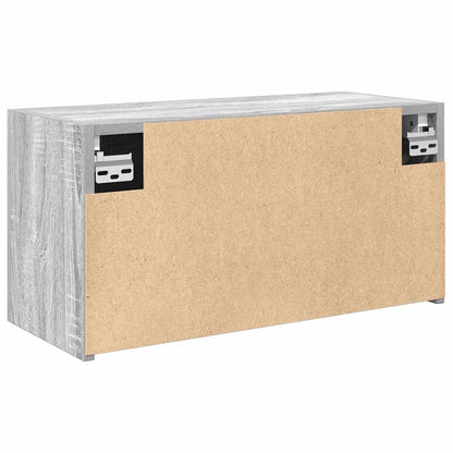 Badkamerwandkast 60x25x30 cm bewerkt hout grijs sonoma eiken