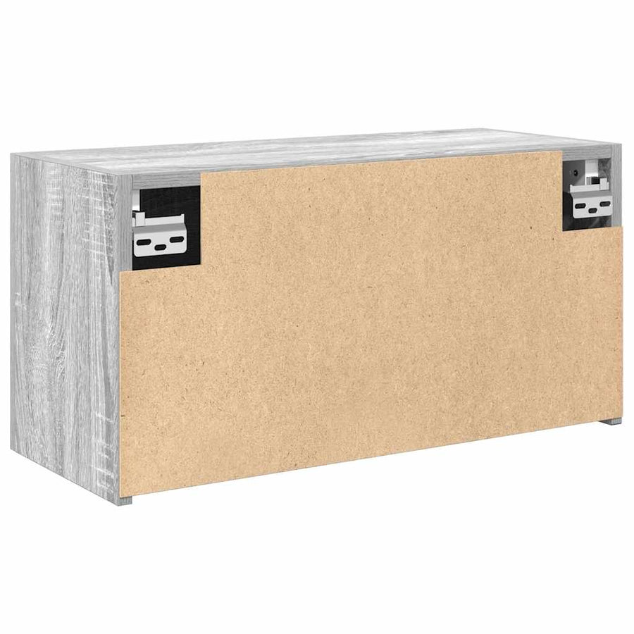Badkamerwandkast 60x25x30 cm bewerkt hout grijs sonoma eiken