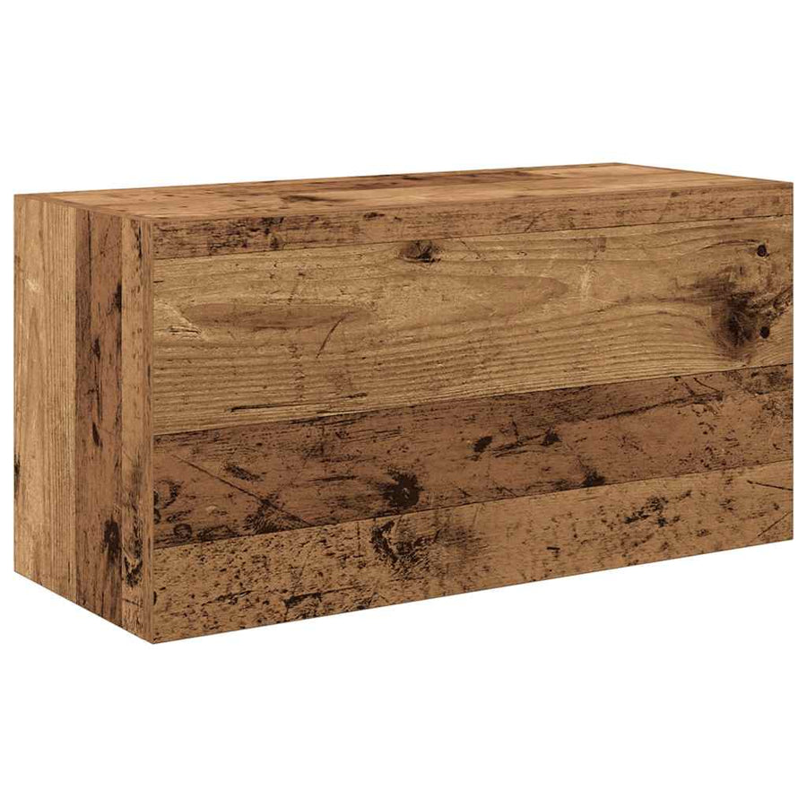 Badkamerwandkast 60x25x30 cm bewerkt hout oud houtkleurig