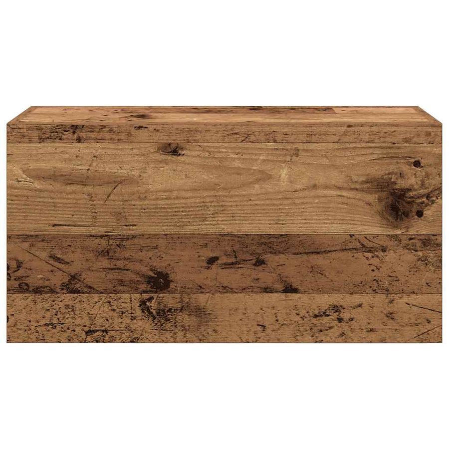 Badkamerwandkast 60x25x30 cm bewerkt hout oud houtkleurig