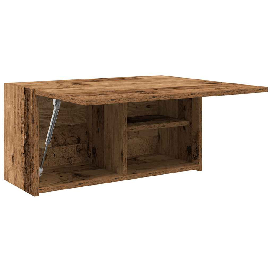 Badkamerwandkast 60x25x30 cm bewerkt hout oud houtkleurig
