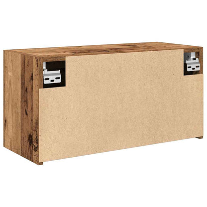Badkamerwandkast 60x25x30 cm bewerkt hout oud houtkleurig