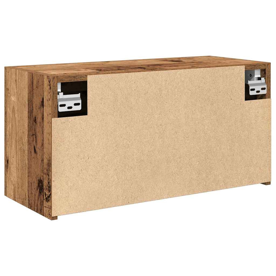 Badkamerwandkast 60x25x30 cm bewerkt hout oud houtkleurig
