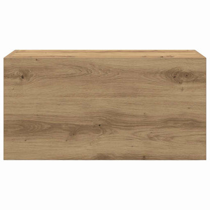 Badkamerwandkast 60x25x30 cm bewerkt hout artisanaal eikenkleur