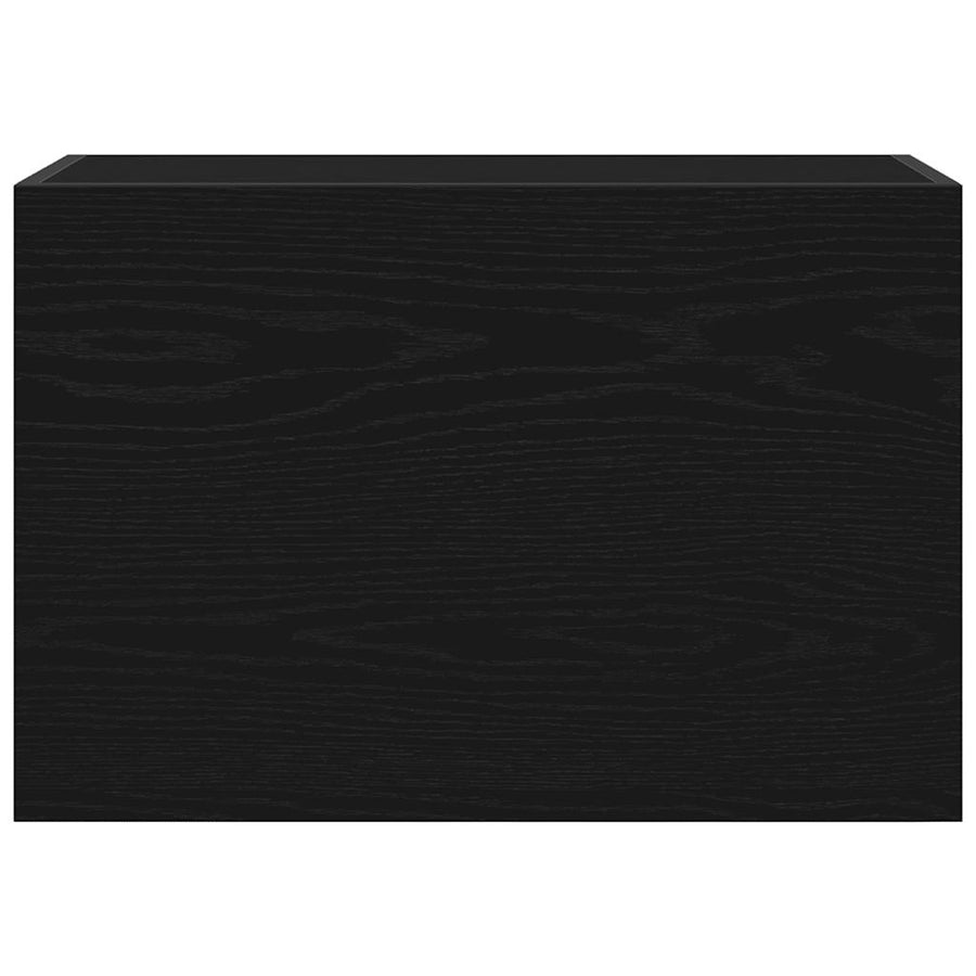 Badkamerwandkast 60x25x40 cm bewerkt hout zwart