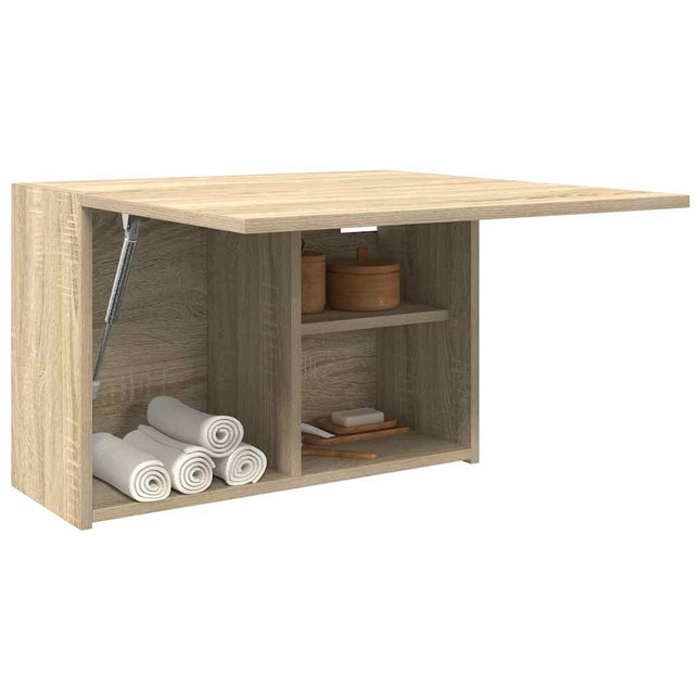 Badkamerwandkast 60x25x40 cm bewerkt hout sonoma eikenkleurig