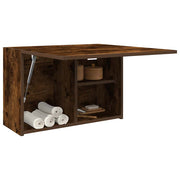 Badkamerwandkast 60x25x40 cm bewerkt hout gerookt eiken