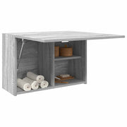 Badkamerwandkast 60x25x40 cm bewerkt hout grijs
